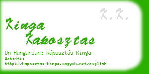 kinga kaposztas business card